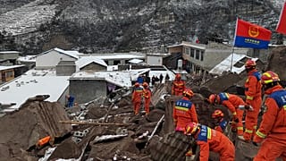 Çin'de meydana gelen heyelan