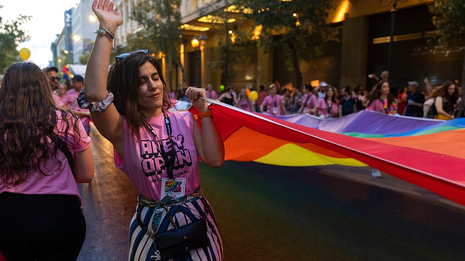 Gay pride à Athènes, le 22 juin 2022.