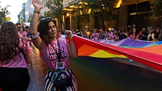 Gay pride à Athènes, le 22 juin 2022.