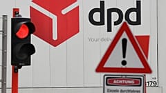 A DPD csomagküldő cég telephelyének bejárata a németországi Hueckelhovenben 2020. május 16-án