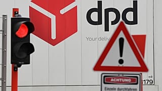 A DPD csomagküldő cég telephelyének bejárata a németországi Hueckelhovenben 2020. május 16-án