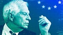 Der Chef der EU-Außenpolitik, Josep Borrell, spricht während einer Pressekonferenz auf dem Gelände der Delegation der Europäischen Union in China in Peking, Oktober 2023
