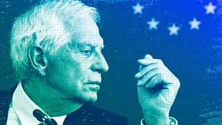 El jefe de la política exterior de la UE, Josep Borrell, habla durante una rueda de prensa en el complejo de la Delegación de la Unión Europea en China en Pekín, octubre de 2023.