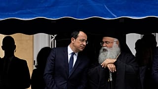Ο Αρχιεπίσκοπος Κύπρου με τον Νίκο Χριστοδουλίδη