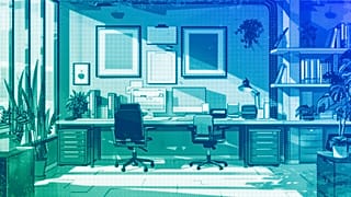 An illustration of an office