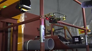 Weighing only 185g, the drones are about the size of a slice of bread.