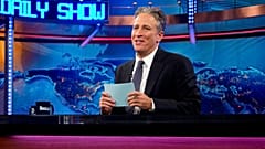 Emmy Winner Jon Stewart during a recording of "The Daily Show with Jon Stewart", in New York, 2015