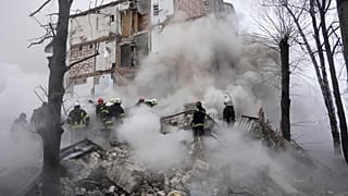 Orosz légitámadás után Harkivban, 2024 január 23. 