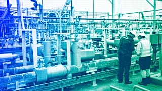 Operators work at Enagas regasification plant, the largest LNG plant in Europe, in Barcelona, March 2022
