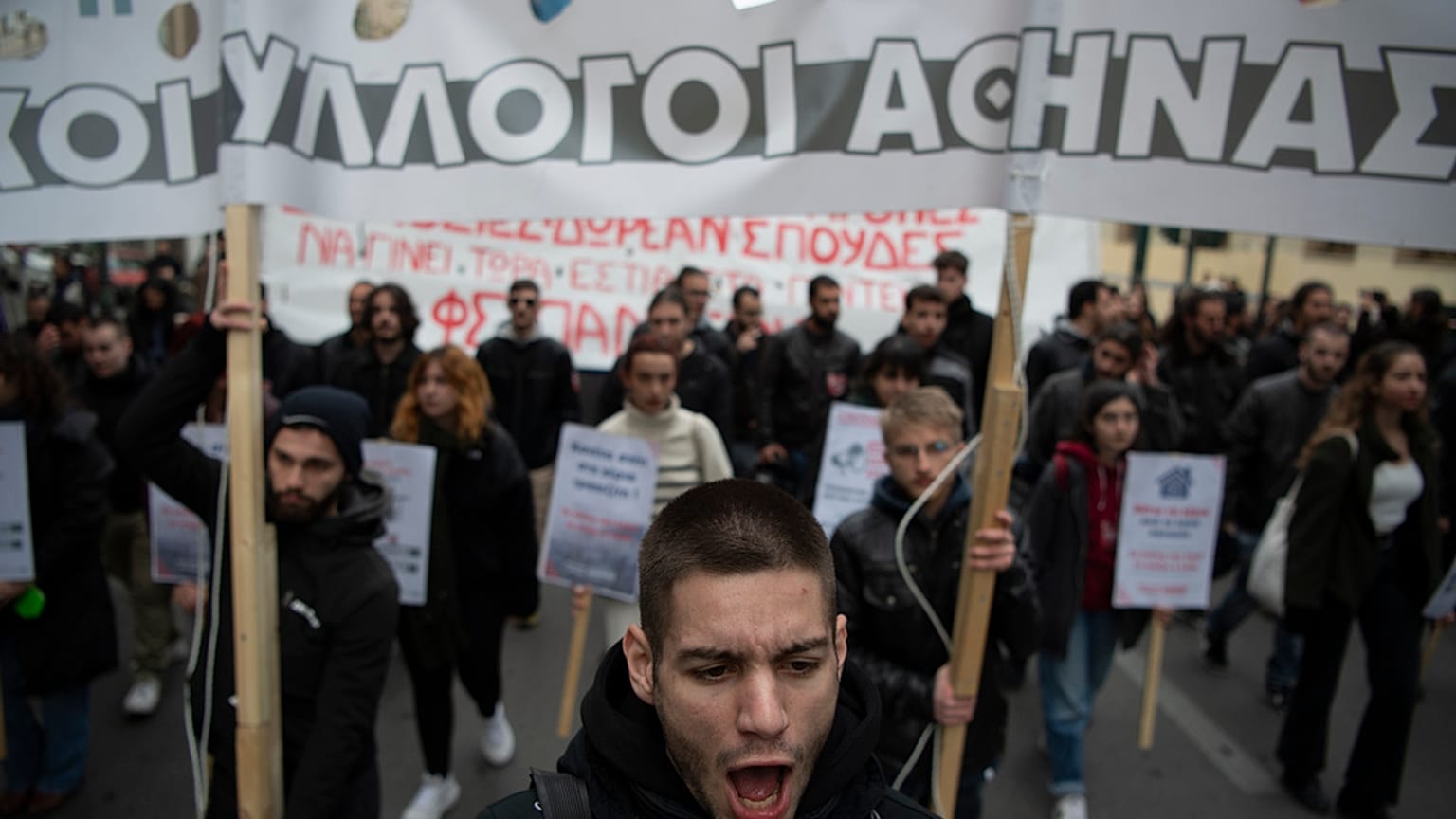 Στιγμιότυπο από το πανεκπαιδευτικό συλλαλητήριο