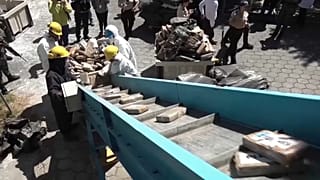 Proceso de destrucción de drogas en Ecuador