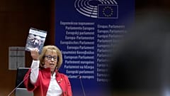 Irene Shashar, Überlebende des Warschauer Ghettos, im Europäischen Parlament in Brüssel, 25. Januar