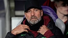 Liverpools Trainer Jürgen Klopp vor dem Beginn des Fußballspiels der Europa League Gruppe E zwischen Toulouse und Liverpool. 9. November 2023. 