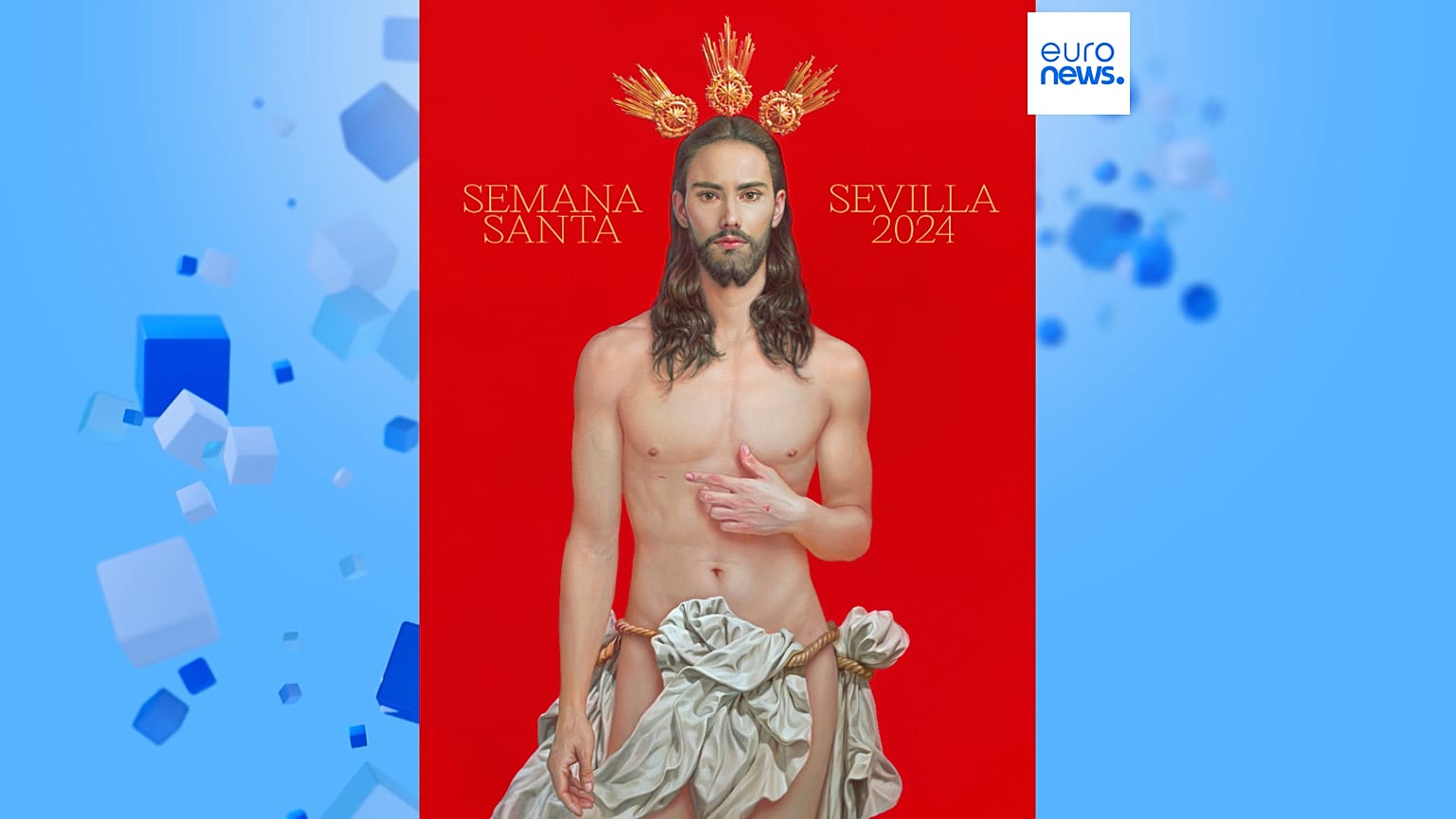 El cartel con la imágen del artista Salustiano García para el que utilizó a su hijo como modelo.