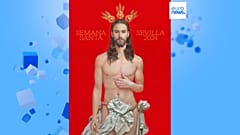 El cartel con la imágen del artista Salustiano García para el que utilizó a su hijo como modelo.