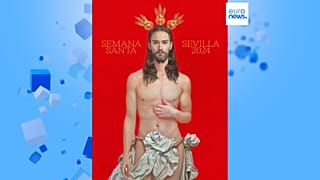 El cartel con la imágen del artista Salustiano García para el que utilizó a su hijo como modelo.
