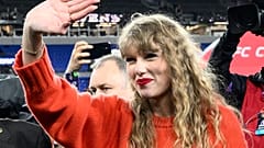 Taylor Swift waves after the AFC Championship NFL football game between the Baltimore Ravens and the Kansas City Chiefs, Sunday, Jan. 28, 2024