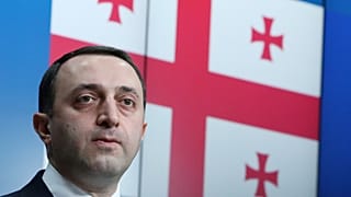 El primer ministro de Georgia, Irakli Garibashvili, en la sede del Consejo Europeo en Bruselas, el martes 16 de marzo de 2021.