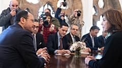 Νίκος Χριστοδουλίδης και Μαρία Άνχελα Ολγκίν Κουεγιάρ