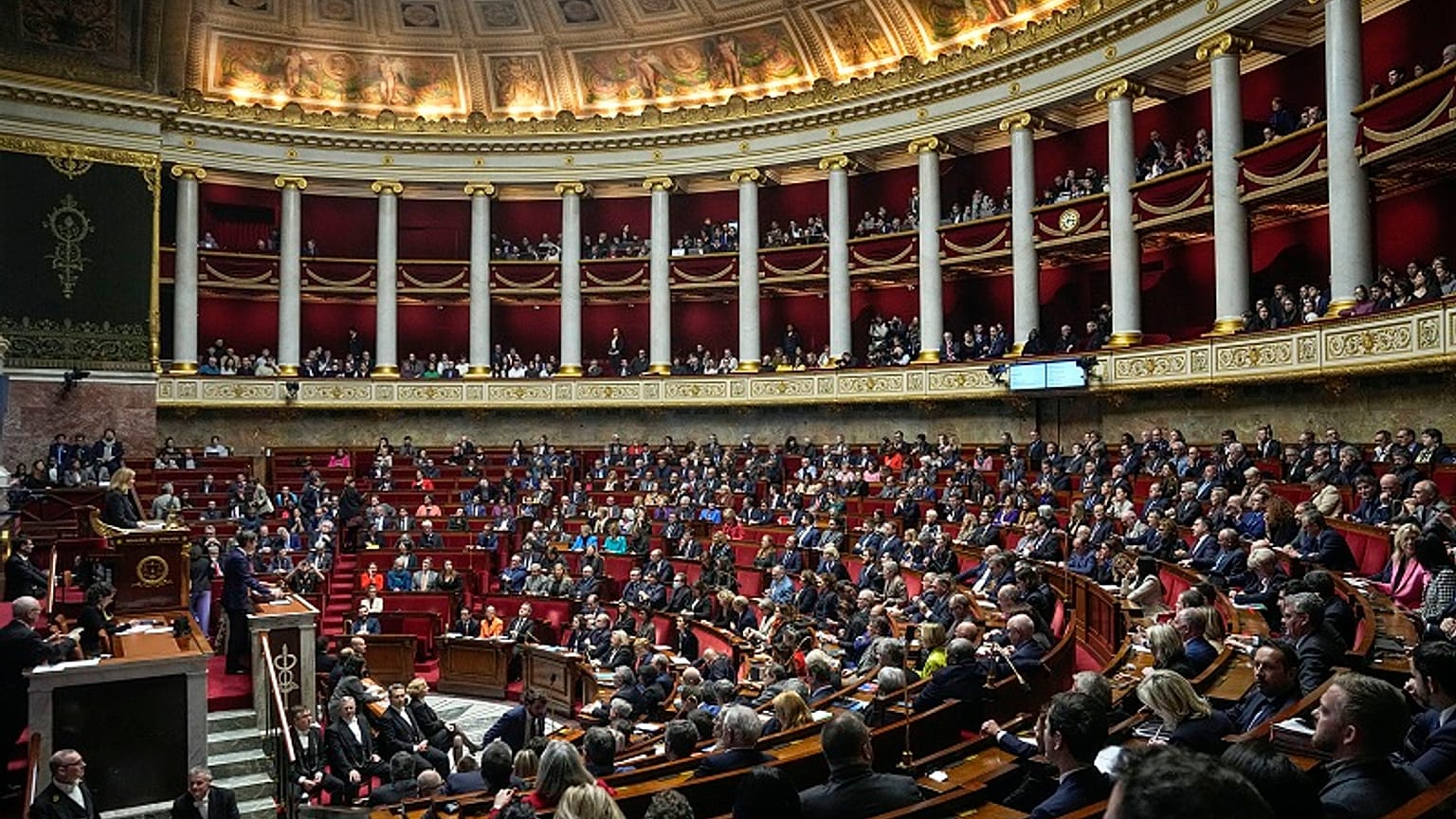 Sesión de la Asamblea Nacional francesa en París el martes 30 de enero de 2024