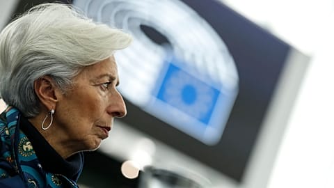 Christine Lagarde, President of the ECB,  at the European Parliament in Strasbourg, France. Feb. 11, 2020.  