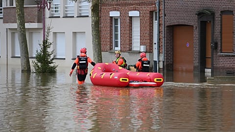 Arques, northern France, in early January. Increasingly frequent extreme weather, drought as well as flooding, has forced the EU to review its water management policy.