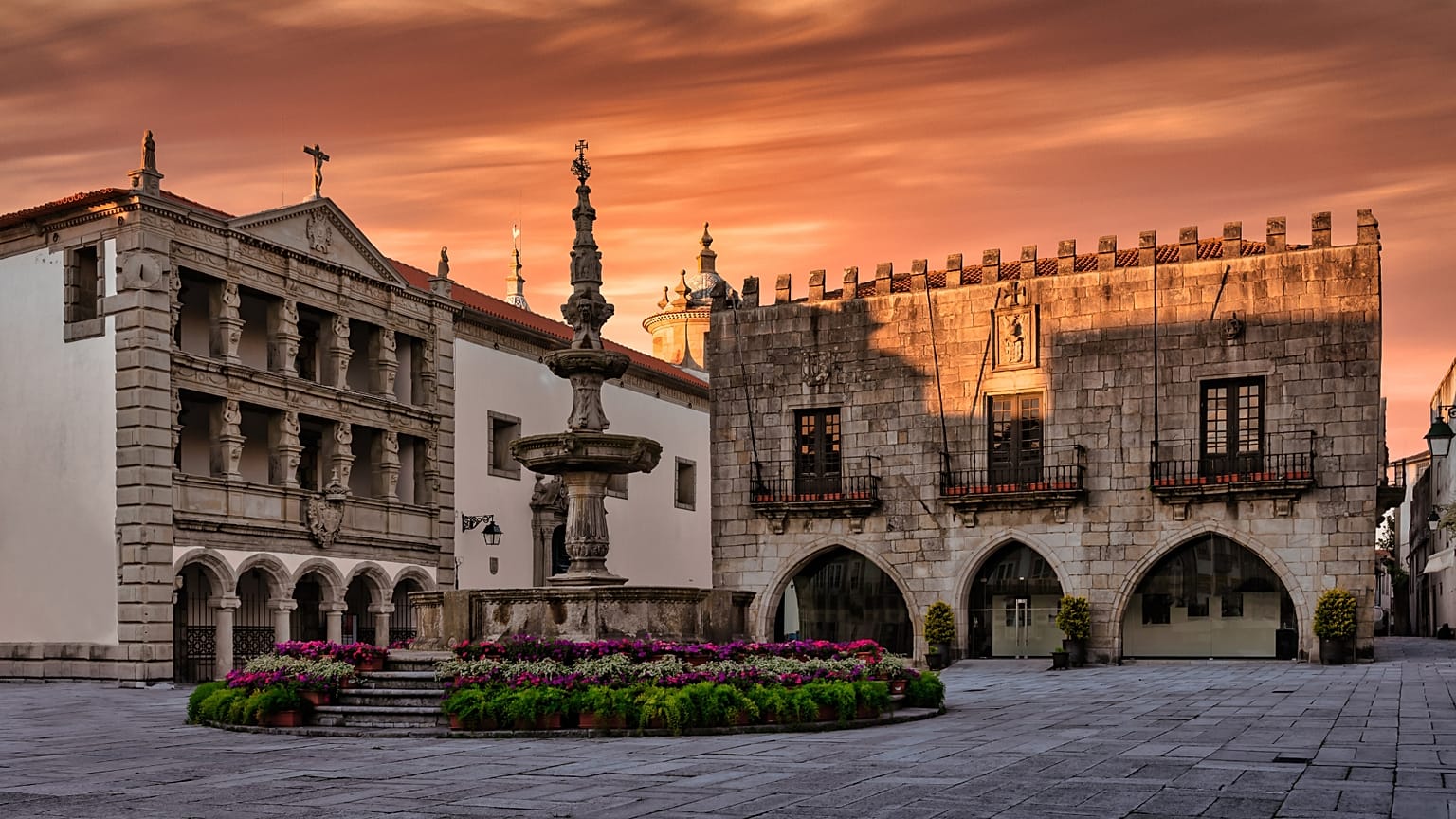 Praca da Republica dans la ville de Viana do Castelo, Portugal. 