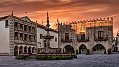 Praca da Republica Viana do Castelo városában, Portugáliában. 
