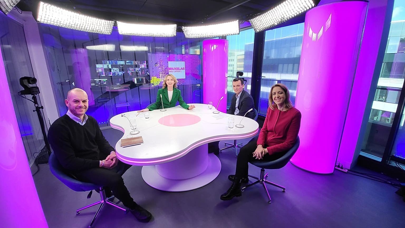 Méabh Mc Mahon con Enrico Somaglia, Cristina Maestre y Fabrizio Rossi