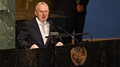 Kőrösi Csaba az ENSZ Közgyűlésének egyik ülésén