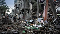 آثار القصف الإسرائيلي على رفح في غزة. 2024/01/27