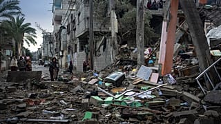 آثار القصف الإسرائيلي على رفح في غزة. 2024/01/27