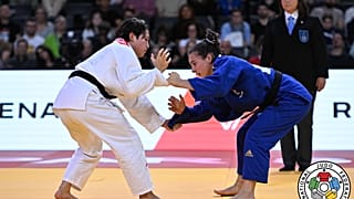Faiza Mokdar e Christa Deguchi na final feminina dos -57 kg