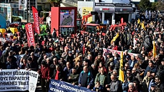 Samedi, des centaines d'agriculteurs grecs ont manifesté à Thessalonique.