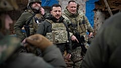 Zelenski en Zaporiyia.