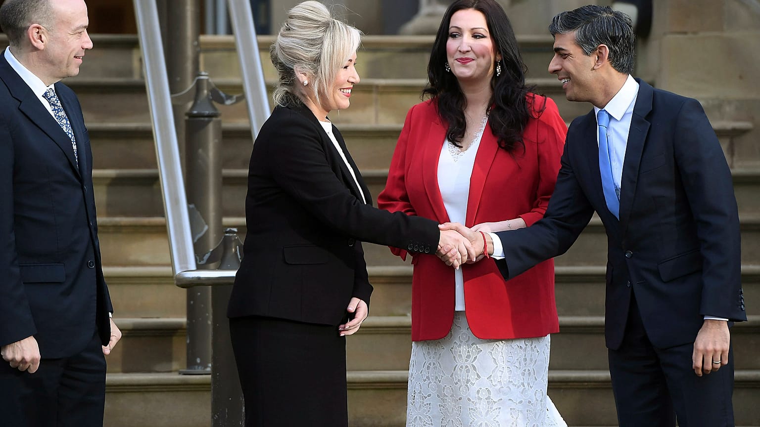 Foto de grupo este lunes en Belfast