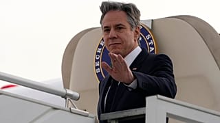 Il segretario di Stato Usa, Antony Bliken, al suo arrivo in Arabia Saudita (5 febbraio 2024)