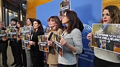 Tiltakozó képviselők az EP-ben, Strasbourg, 2024. 02. 05.