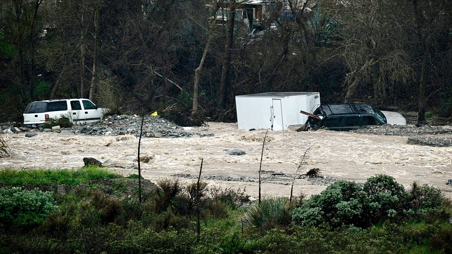 Efeitos da tempestade no estado norte-americano da California