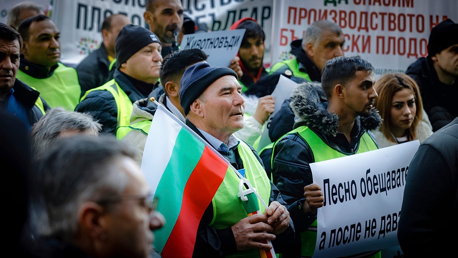 Protestierende Landwirte in Bulgarien