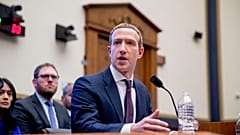 Facebook CEO Mark Zuckerberg testifies before a House Financial Services Committee hearing on Capitol Hill in Washington