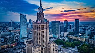 Warsaw has a unique skyline.