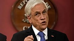 Le président chilien Sebastian Piñera au palais présidentiel de La Moneda, à Santiago du Chili, le 12 octobre 2021.