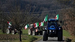 Die italienischen Landwirte wollen in Rom protestieren.