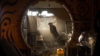 Edifício em escombros após ataque em Rafah