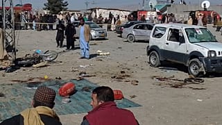Escena de la explosión de una bomba en Pashin, distrito de la provincia paquistaní de Baluchistán