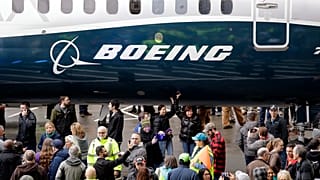 A Boeing 737 MAX 7 is displayed during a debut for employees and media of the new jet in Renton, Wash. Feb. 5, 2018. 