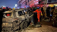SUV alcanzado por drone en Bagdag