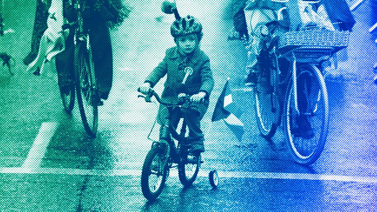 A boy joins participants as they take part in the St Patrick's Day parade on the streets of Dublin, March 2017