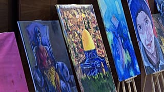 The Mahmoud Darwish Museum is presenting 100 paintings made by Gaza artists 